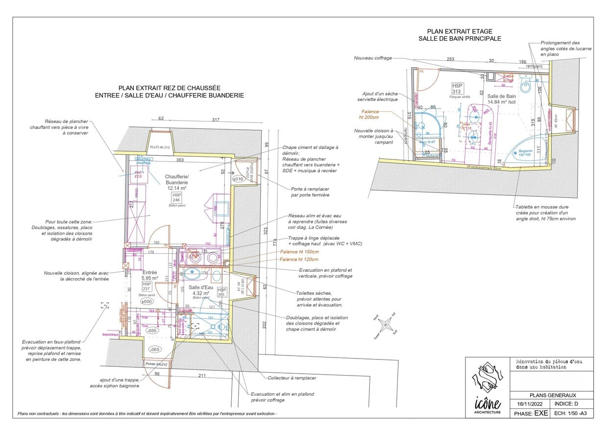 Plan d'aménagement des pièces à rénover